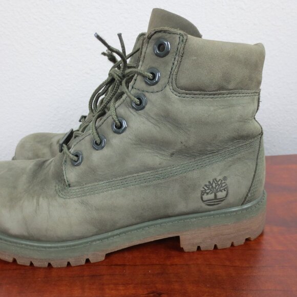 Timberland Suede Boots Boy\'s Size 5.5 Green main image 6